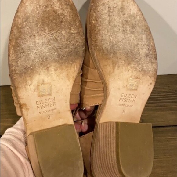 Eileen Fisher Walt cross bootie in wheat nubuck. - Picture 6 of 12